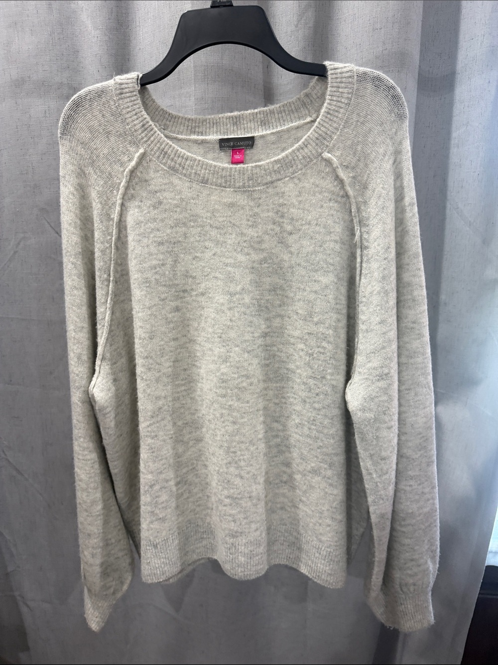 Vince Camuto Light Gray Crewneck Sweater